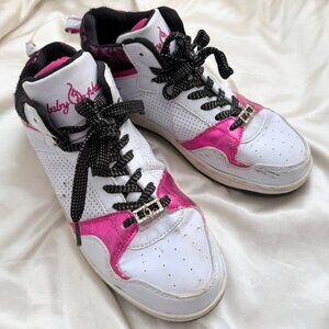 Baby Phat Pink Logo High-Top Y2K Sneakers